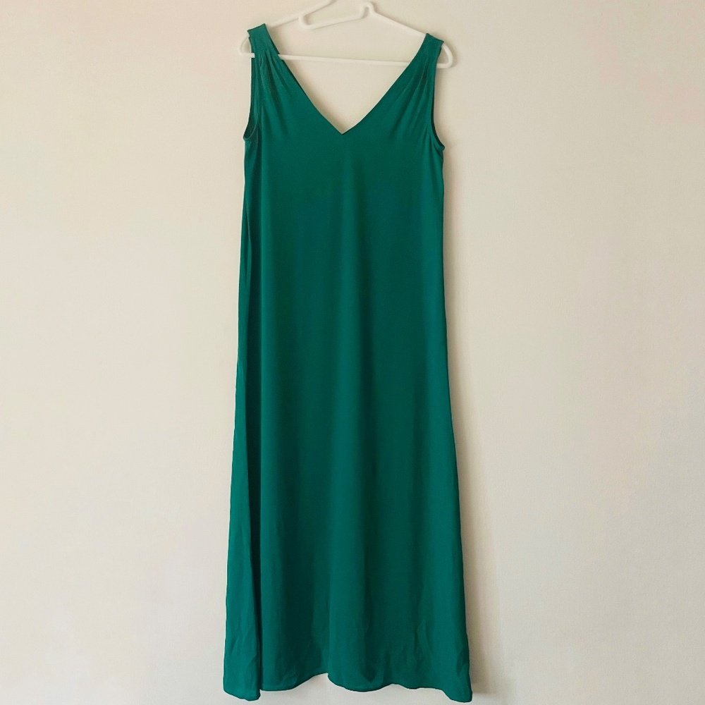 J. Crew “XS” XXS Green Minimalist Maxi Dress - Picture 4 of 4